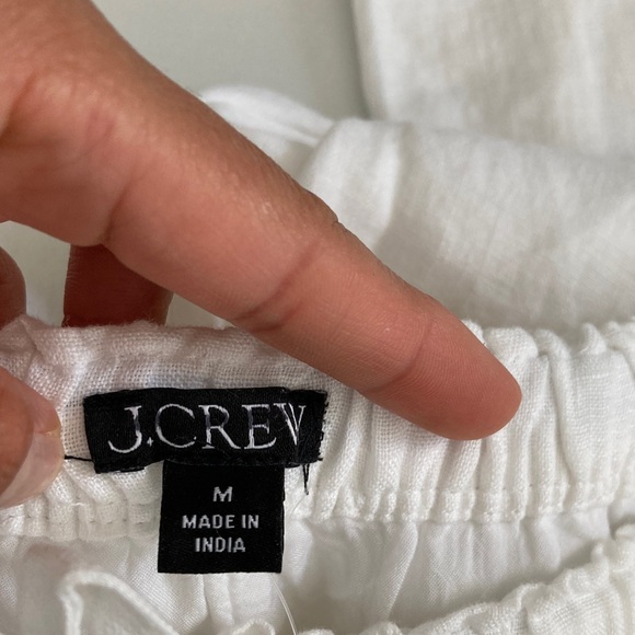 J. Crew Women's New Soleil pant in linen Medium White Color - Picture 8 of 8